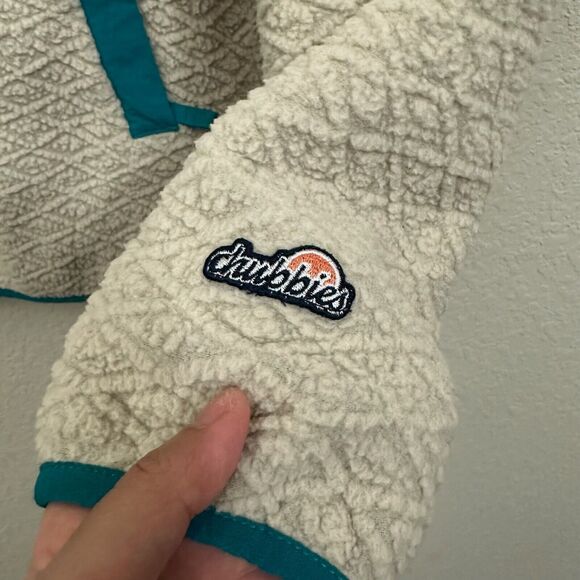 CHUBBIES Wanderers Club Textured Fleece Pullover Beige 1/4 Snap Outdoor - Picture 7 of 10